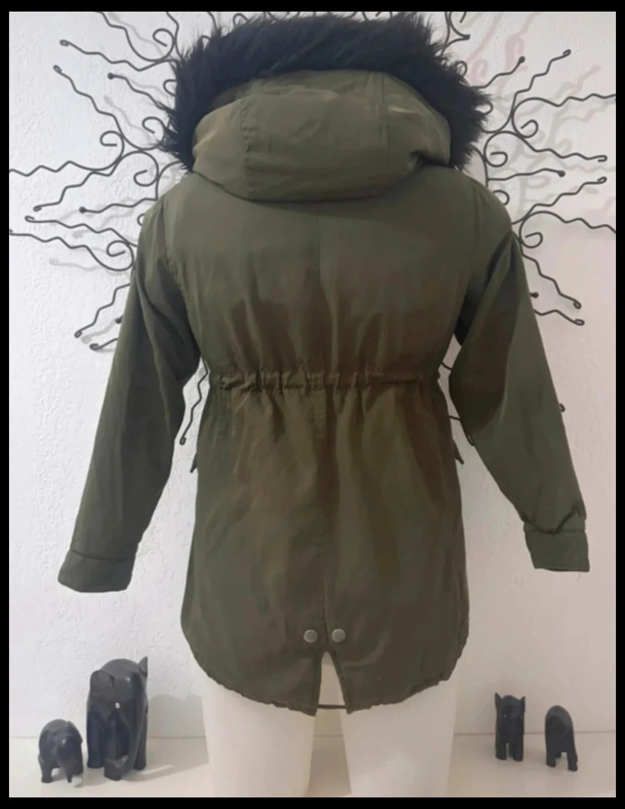 Don't Call Me Jennyfer Parka (Don’t Call Me) Khaki with Lined Hood – Size XXS – photo 4
